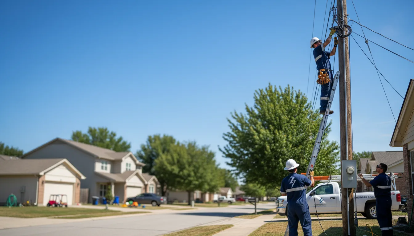 Residential electrician providing installation services in Roe, AR